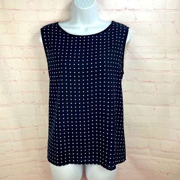 Banana republic silky nautical polkadot Cami blouse/tank top - Picture 1 of 9
